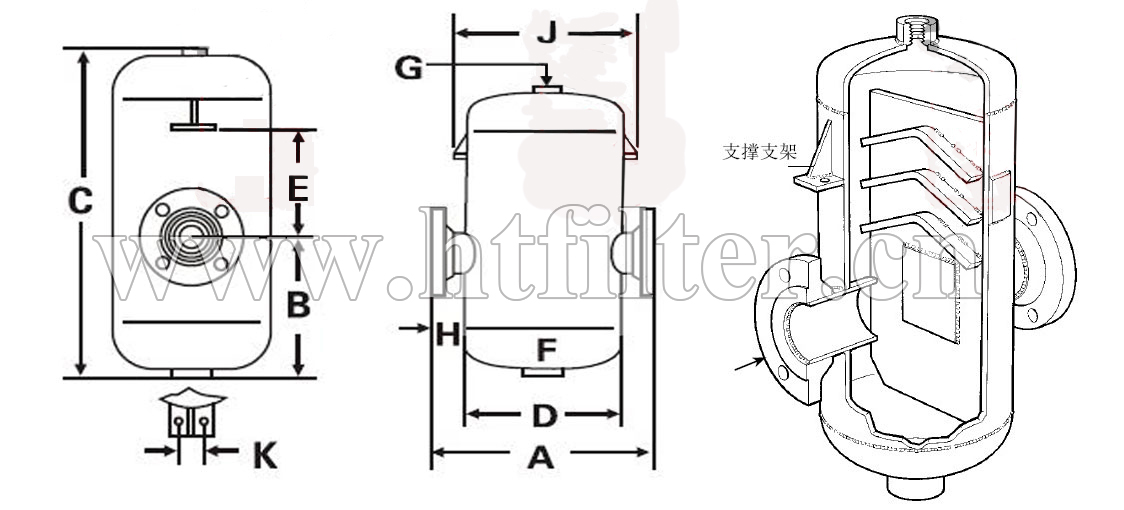 挡板式汽水分离器mfb